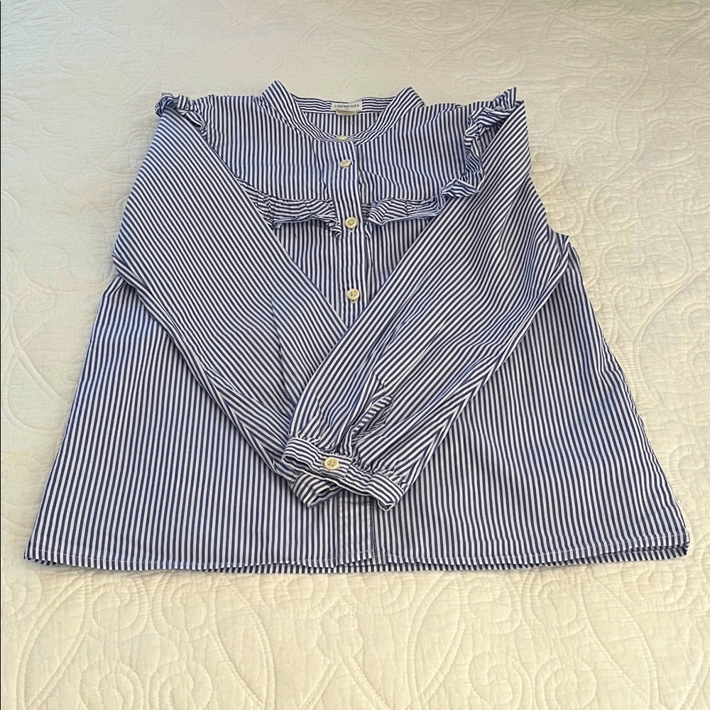 Crewcuts Navy and White Striped Shirt